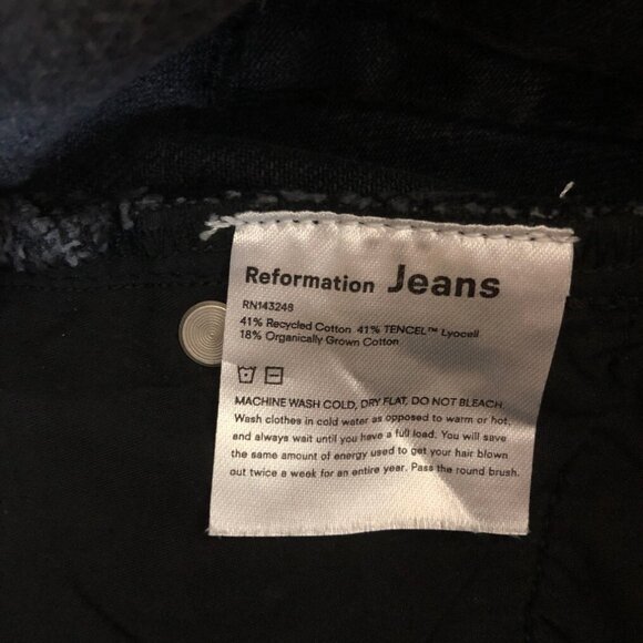 Reformation Julia Cigarette High Rise Jeans Size 25 Monterey Wash - Picture 7 of 7
